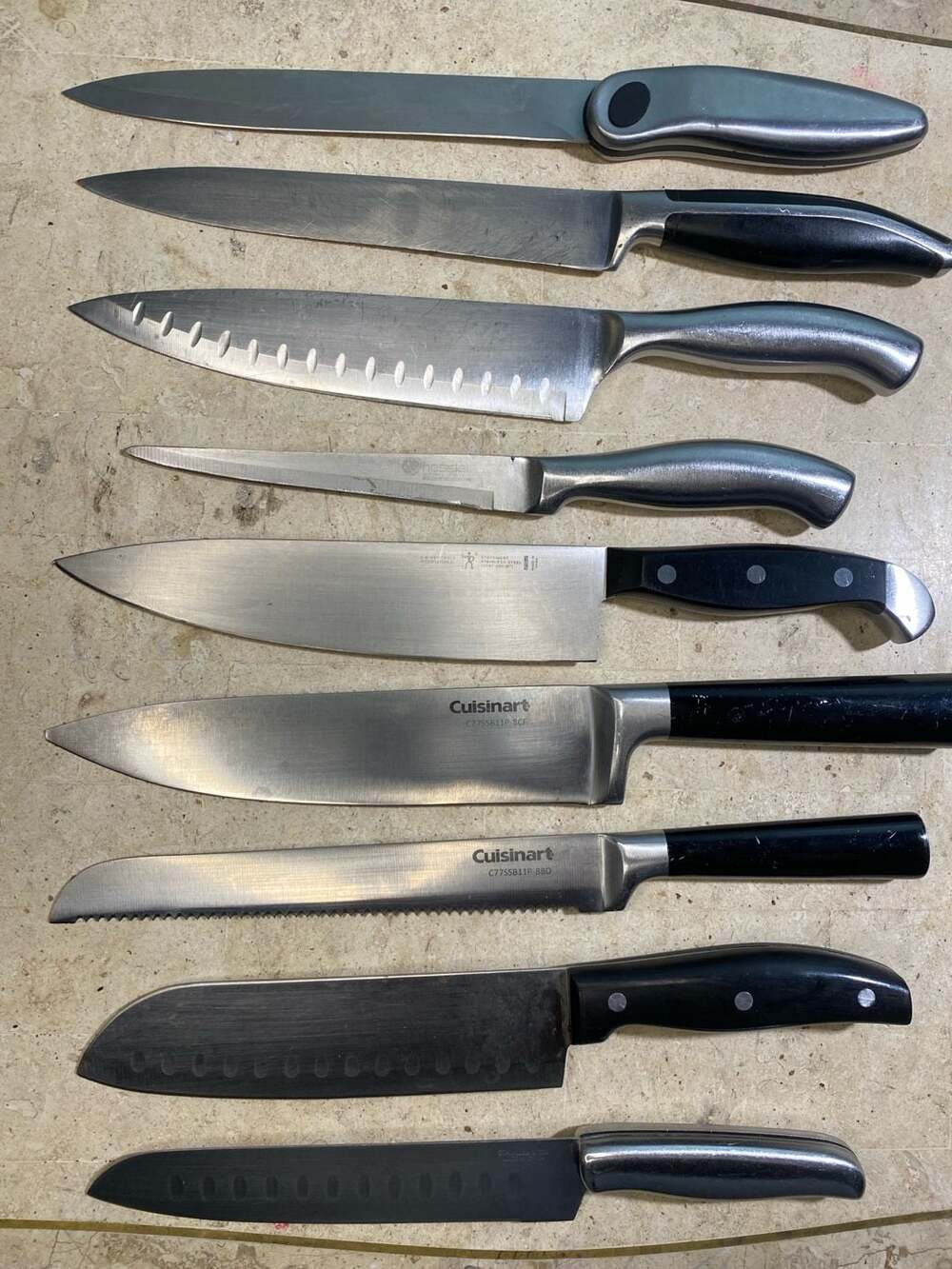 8-Piece Kitchen Knife Collection featuring J.A. Henckels, Cuisinart, & Hessler